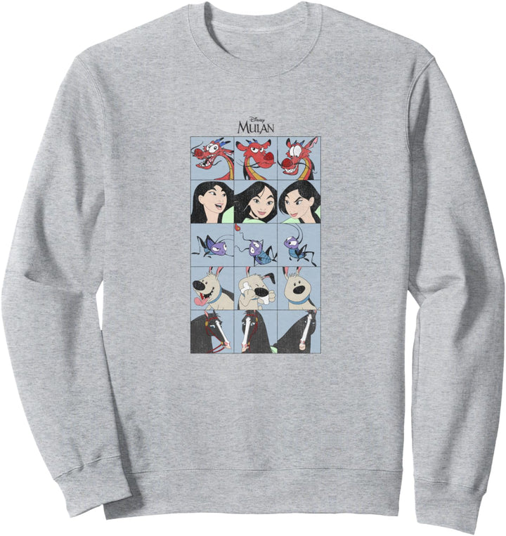 Disney Mulan Group Shot Portraits Box Up Sweatshirt