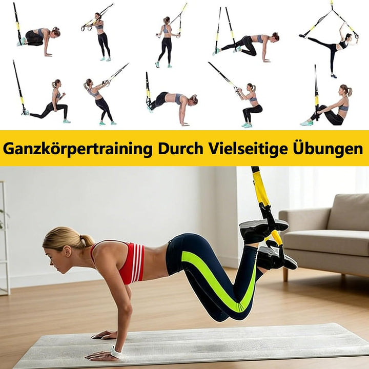 Schlingentrainer, Sling Trainer für ein Ganzkörpertraining | Verstellbarer Schlingentrainer für Zuha