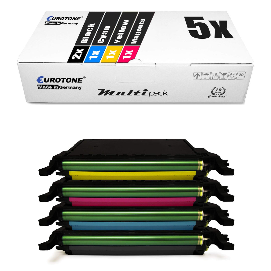 5X Müller Printware Toner für Samsung CLX 6220 6250 FX ersetzt CLT-5082L Black Cyan Magenta Yellow S