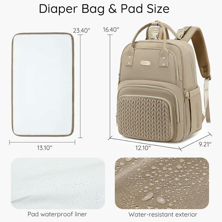 AIJIEKE Wickeltasche Rucksack, multifunktionale, wasserdichte Wickeltasche, Reiseutensilien, Babytas