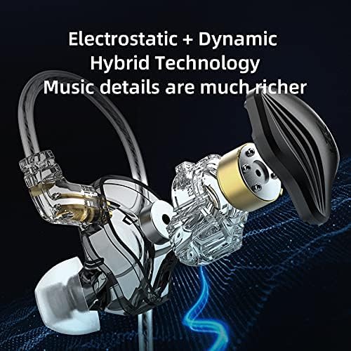 Yinyoo KZ ZEX IEM Kopfhörer, HiFi-In-Ear-Monitor mit 1 elektrostatischem Treiber und 1 dynamischem T