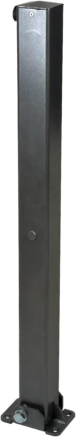 UvV Absperrpfosten 900mm Hoch - 70x70mm Vierkantrohr, Umlegbar mit Dreikantverschluss, Poller, Parkp