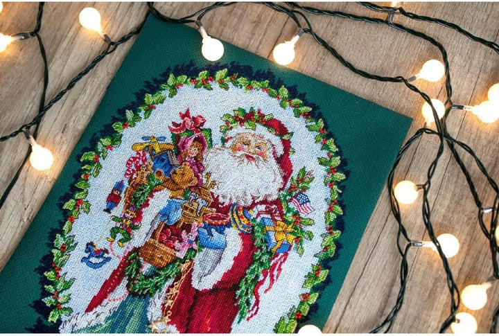 Letistitch Kreuzstich Set Jolly Saint Nick Zählmuster, 29x22cm
