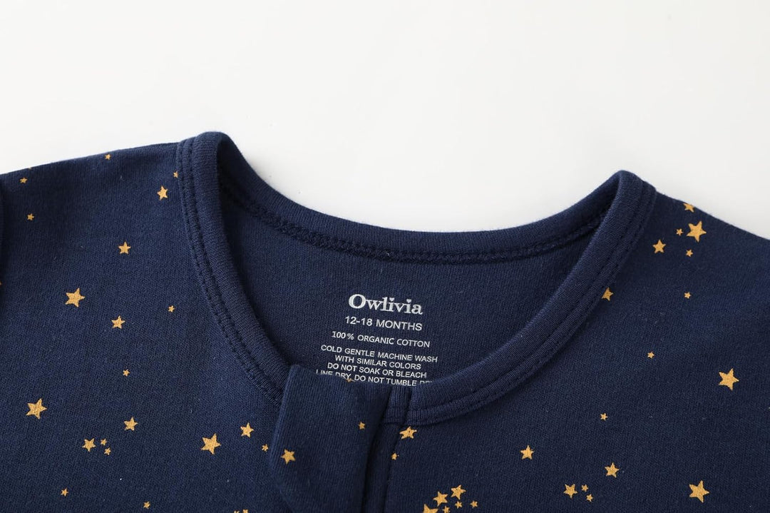 Owlivia Bio-Baumwolle Baby Schlafsack 0.5 Tog & 2.5 Tog Jungen Mädchen Schlafsack, Tragbare Baby-Dec