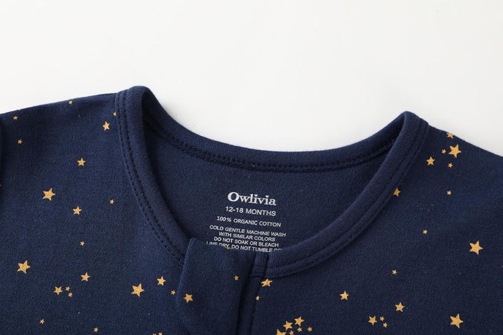Owlivia Bio-Baumwolle Baby Schlafsack 0.5 Tog & 2.5 Tog Jungen Mädchen Schlafsack, Tragbare Baby-Dec