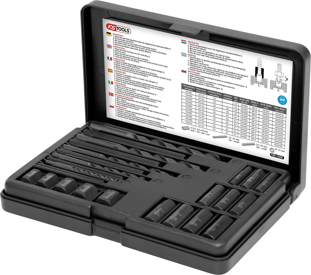 KS Tools 150.1305 Gewindeausdreh-Satz, 25-tlg Single, Single