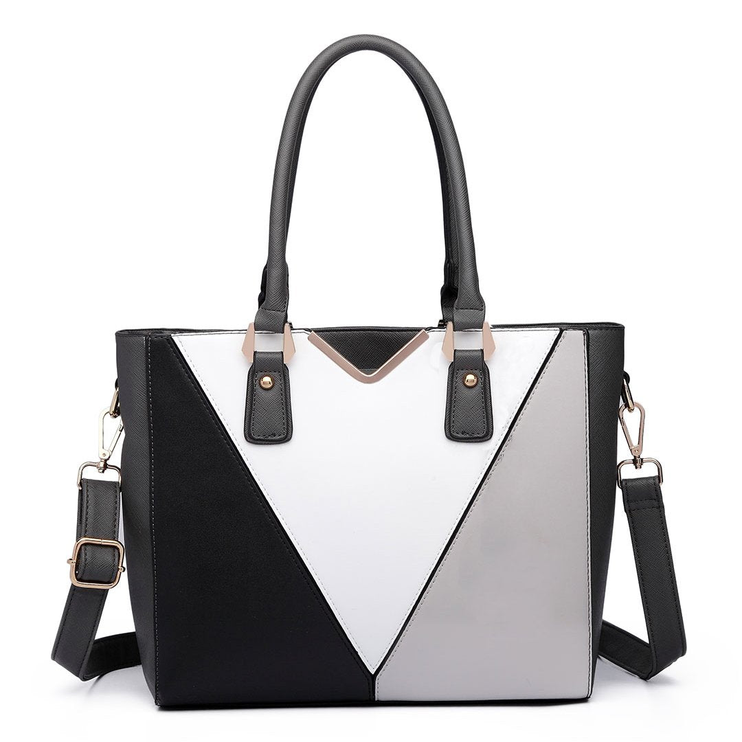 Miss Lulu Pu Ledertasche Damen Schultertasche Handtasche (Graue Ausgabe), Graue Ausgabe