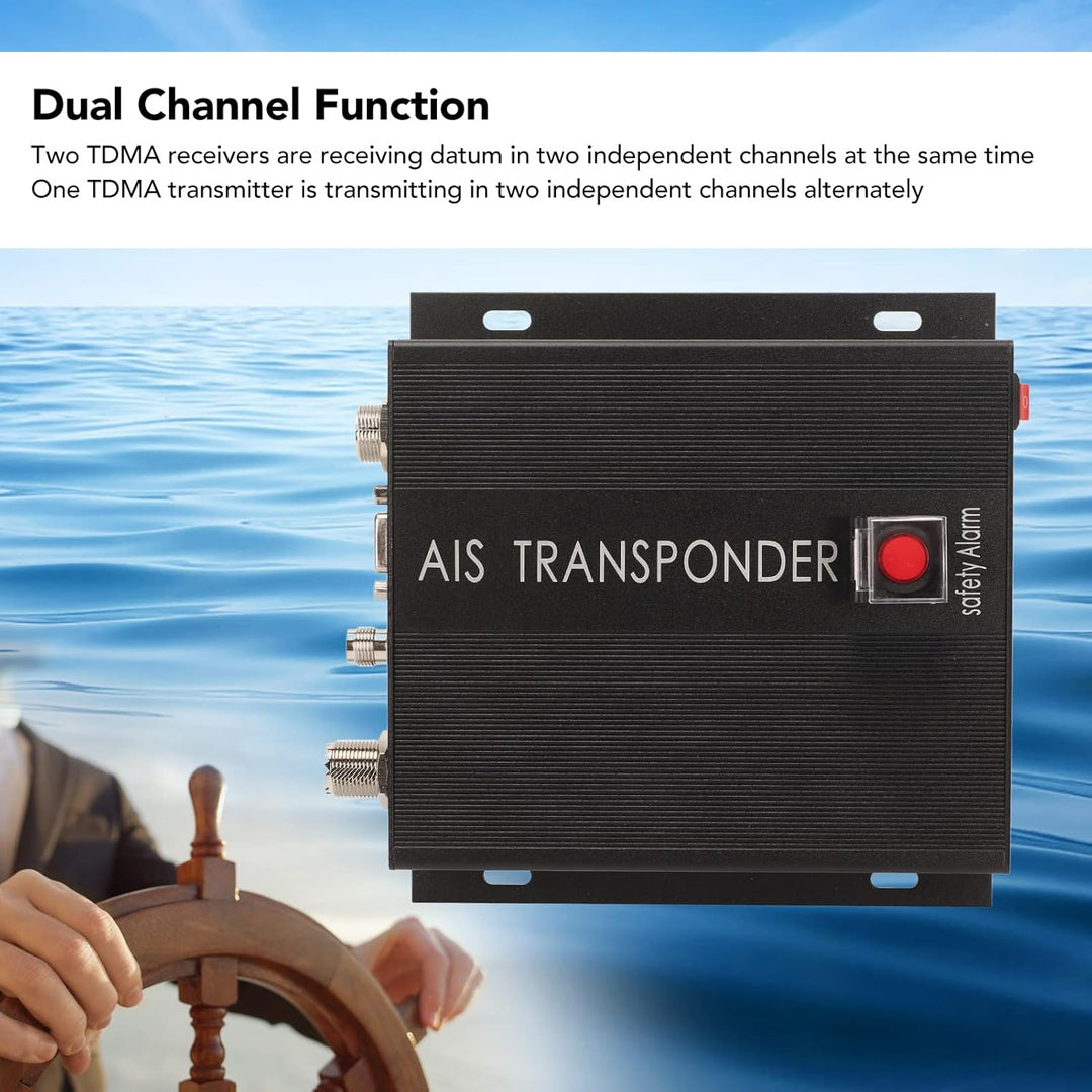 AIS-Transceiver, 156,025 Bis 162,025 MHz DSC-Empfang Marine-Zweikanal-AIS-Empfänger-Transponder mit