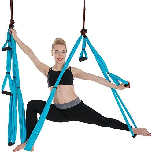 Yoga Hängematte Set Aerial,Aerial Yogatuch,Aerial Yoga Hammock Swing mit Tragetasche und Verlängerun