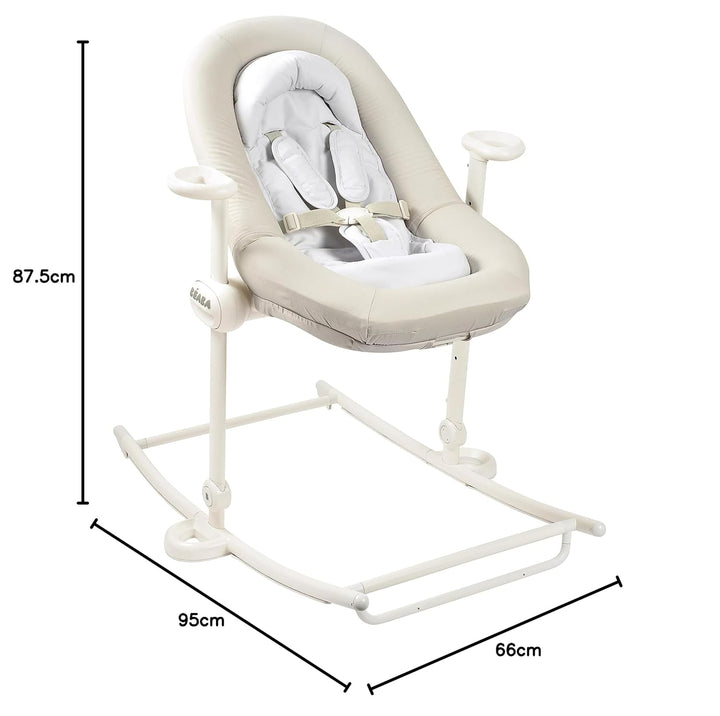 BÉABA, Babywippe, Babywippe Up&Down Plus, 4 Höhen, 3 Neigungen, Faltbar, Sitzverkleinerung für Neuge