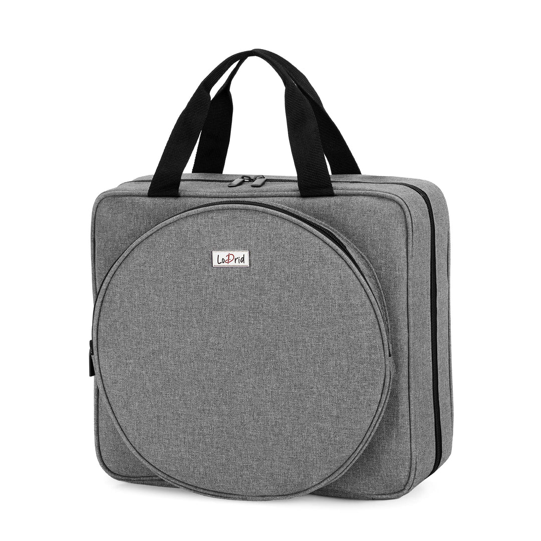 LoDrid Stickprojekttasche, Quadratische Stickzubehör Aufbewahrungstasche, Tragbare Basteltasche für