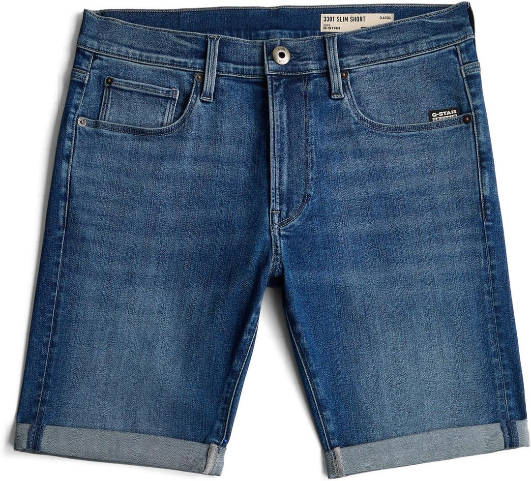 G-STAR Herren Shorts 24W Blau (Medium Aged D10481-8968-071), 24W Blau (Medium Aged D10481-8968-071)