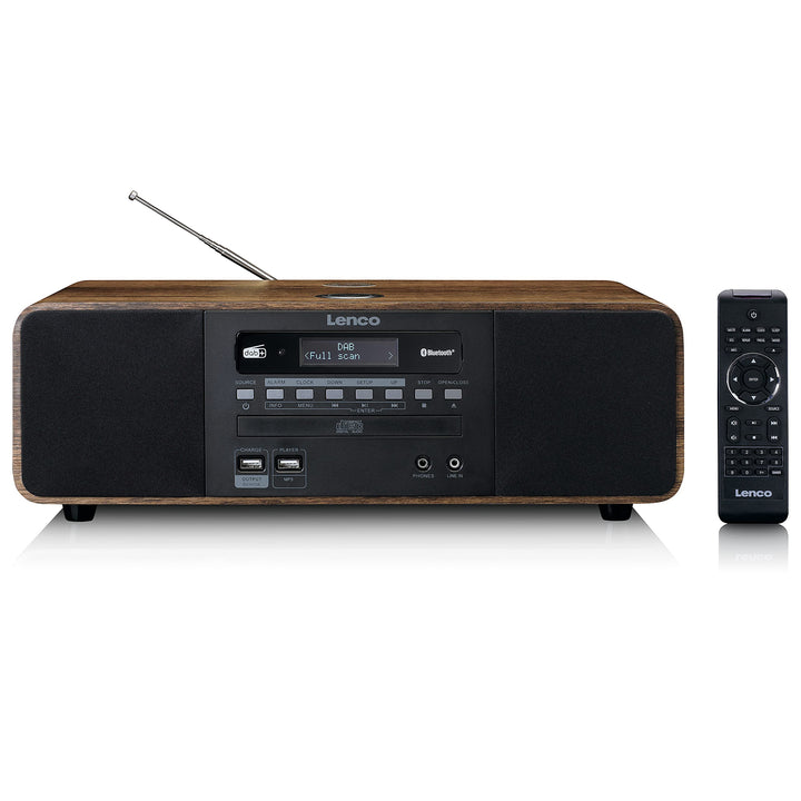 Radio Lenco Dar-051 Dab+ – Kompakt-System – CD / MP3-Player – Bluetooth 5.0 – PLL FM – 2 Stunden Ala
