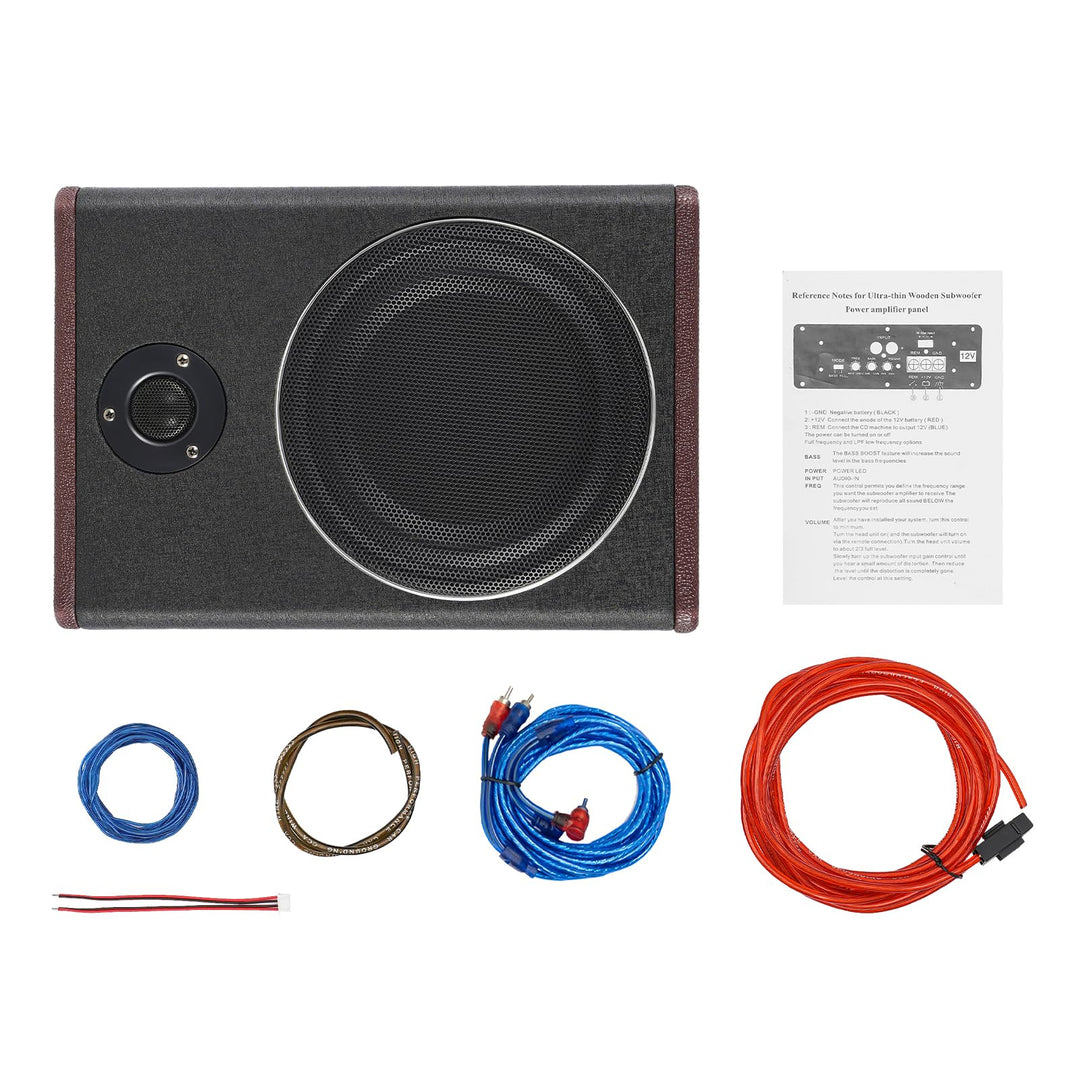 Auto Subwoofer 600W Auto Untersitz Subwoofer Autoradio Edelstahl Ultradünner Auto KFZ Untersitz Akti