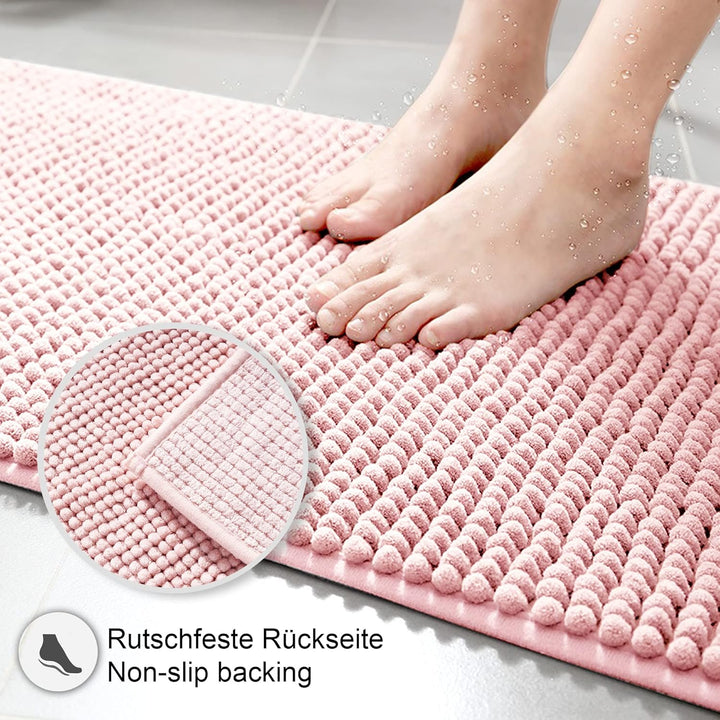 Badematte rutschfest | Als Badteppich Set kombinierbar | Badezimmer-Teppich Bad-Vorleger waschbar au
