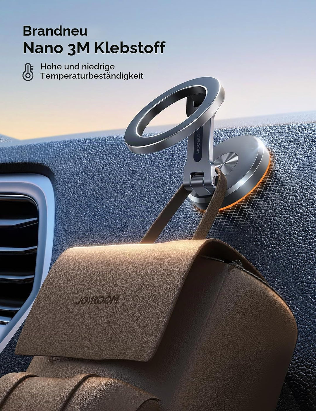 JOYROOM Handyhalterung Auto Magnet [Faltbar &amp; Vollmetall] MagSafe Autohalterung mit 20 x N55 Magnete