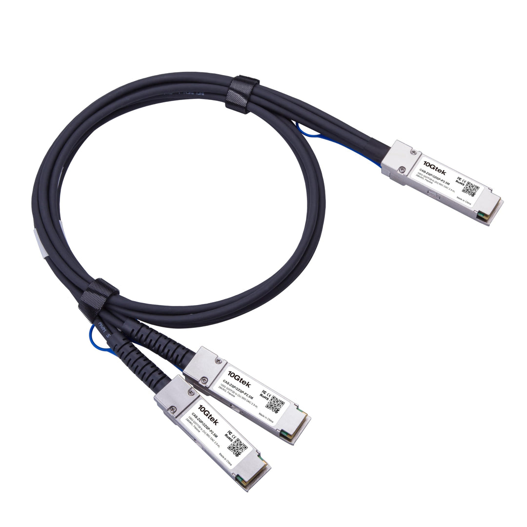 100GbE to 2x50GbE Splitter DAC, QSFP28 to 2xQSFP28 (4CHx25G to 2x2CHx25G), for Mellanox MCP7H00-G02A