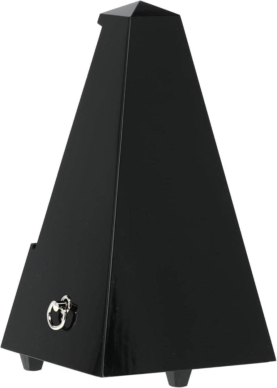 Wittner Metronom 806 Holzgehäuse ohne Glocke Taktell Pyramidenform schwarz hochglanz, schwarz hochgl