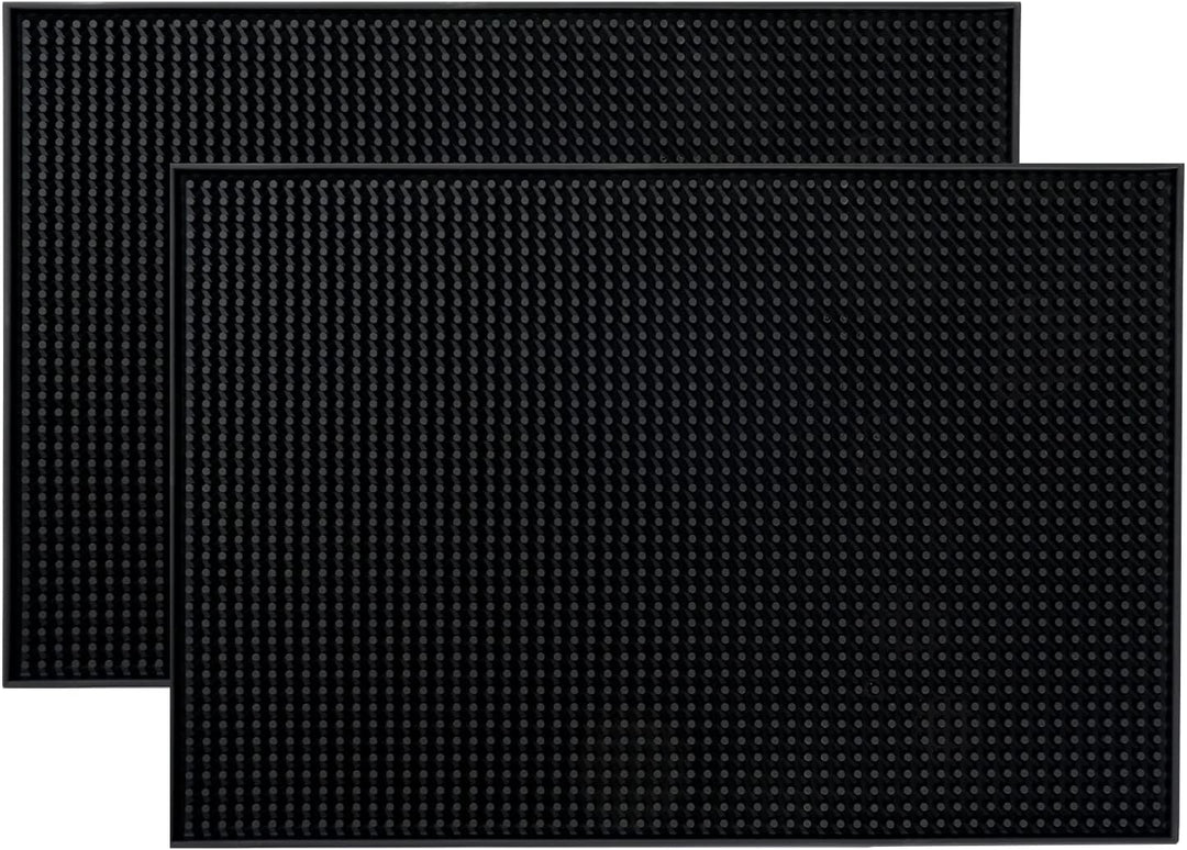 Bar-Servicematte für Cocktail-Barkeeper, PVC, 45,7 x 30,5 cm, Schwarz, 2 Stück