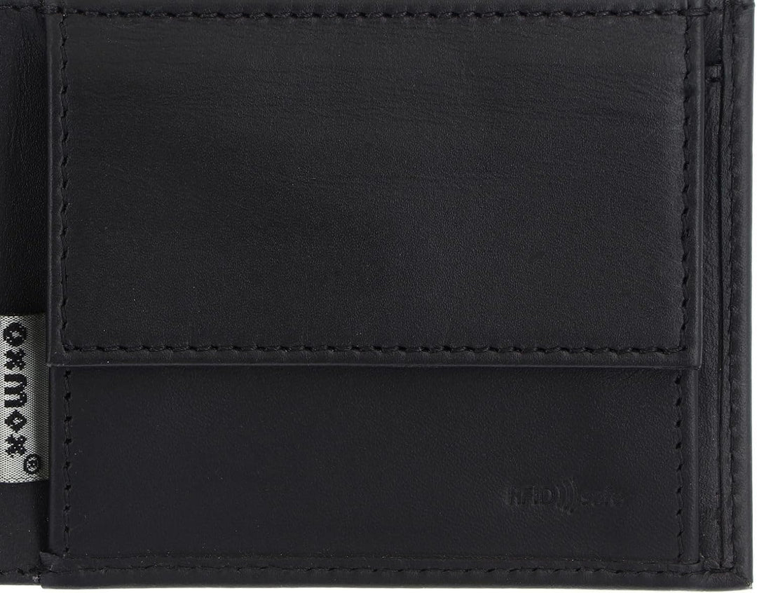 oxmox Leather Geldbörse RFID Schutz Leder 10.5 cm