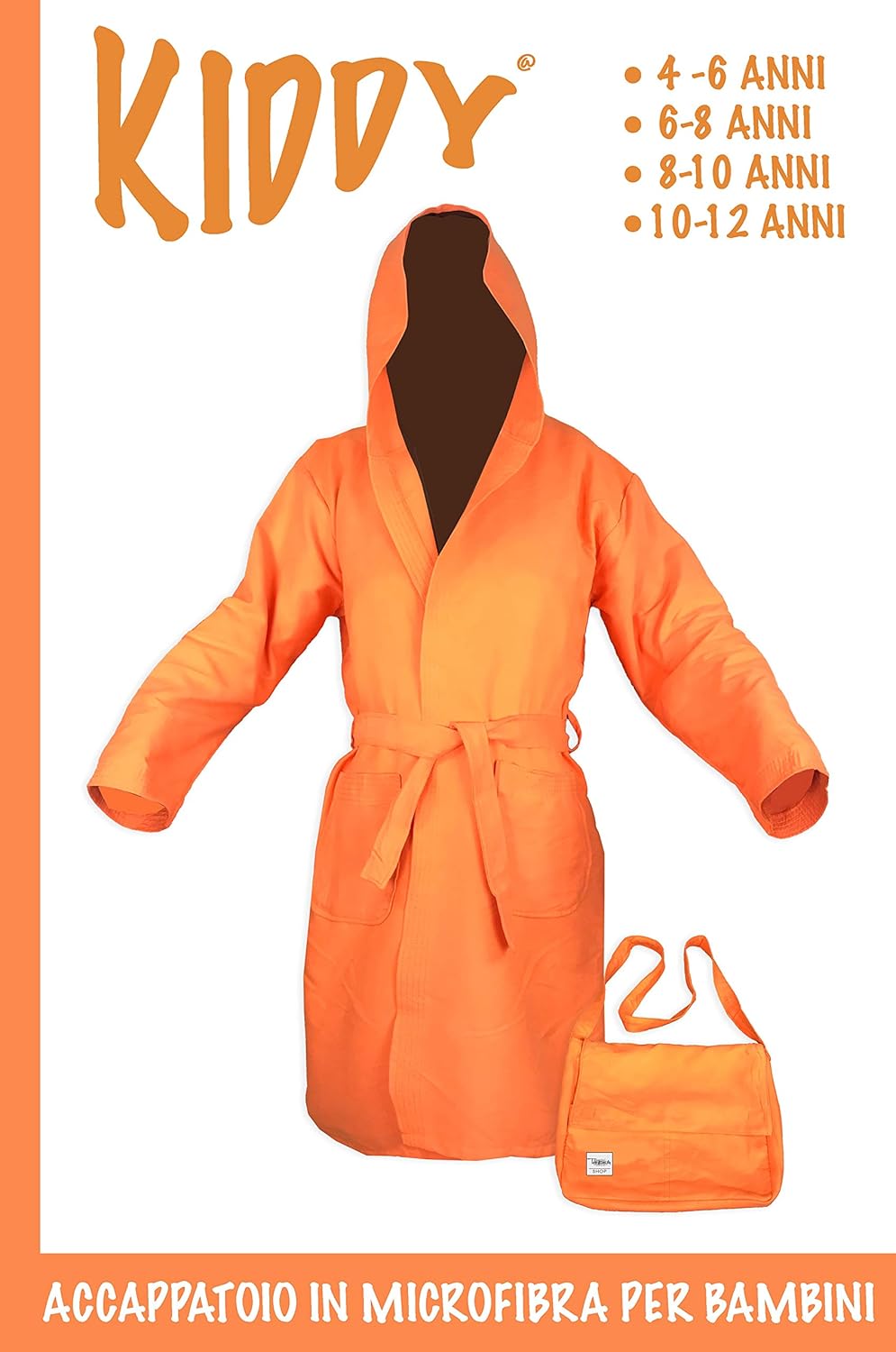tex family Bademantel Tecnico KIDDY Kinder Mädchen aus, Orange