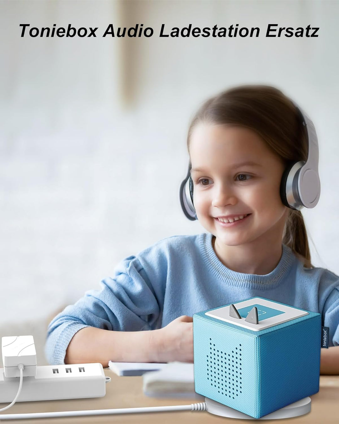Ladestation 9V für Toniebox,für Original Ersetzen Toniebox externen Stereolautsprechern Ladegerät La