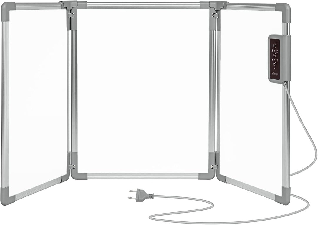 Mi-Heat Faltbares Aluminium Heizpaneel 53x108cm Infrarot Schreibtischheizung 350W bis 80°C Heizwand