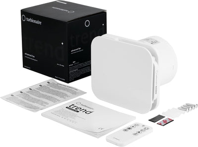 Turbionaire Trend Plus Abluftventilator für Bad, Küche, Fernbedienung, Multifunktion, max. 5,7 W, 7