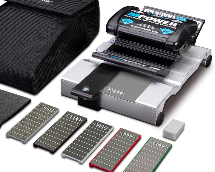 MPOWER FASTTRACK Schärfer MK2: Bundle-Kit: Präzisions-Diamant-Schärfen für Meissel und Hobelklingen