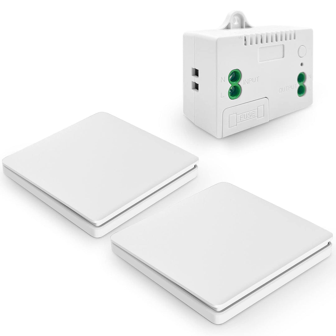 DieseRC Kinetischer Funk Lichtschalter, Wandpaneel 433Mhz RF Sicherheit Funkschalter und 10A Relais