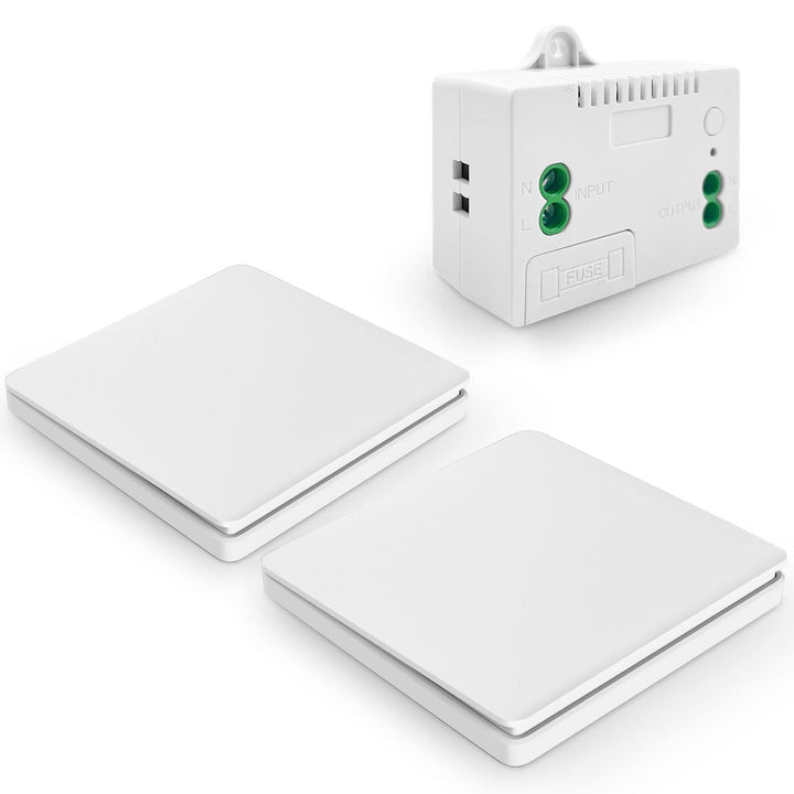 DieseRC Kinetischer Funk Lichtschalter, Wandpaneel 433Mhz RF Sicherheit Funkschalter und 10A Relais