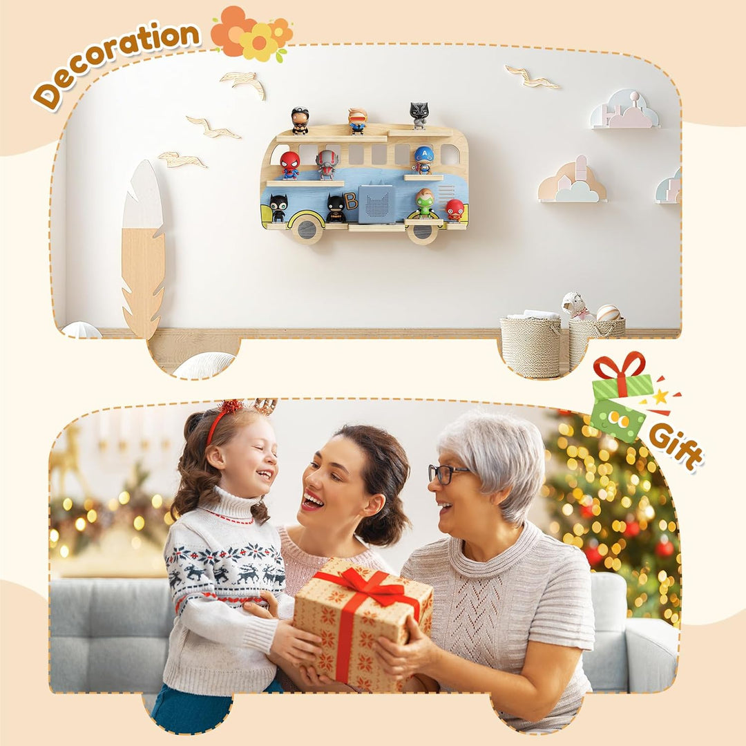 Tonie Shelf, Für 20–25 Figuren und Geschichtenboxen. Tonie-Box-Regal, stehend oder zur Wandmontage.