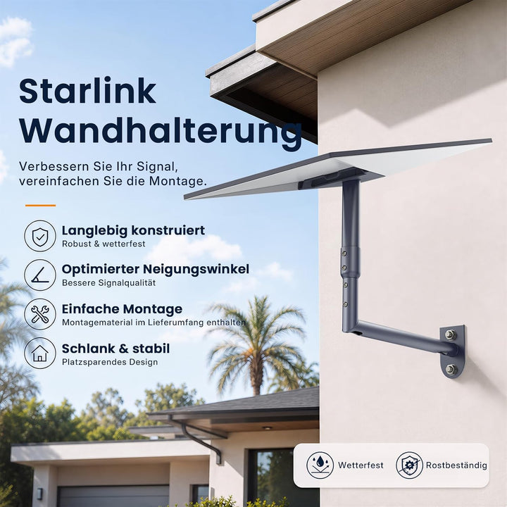 Starlink Halterung Gen 4, 360° Verstellbare Gen 3 Starlink Wandhalterung, Starlink Gen3 Mast-Montage