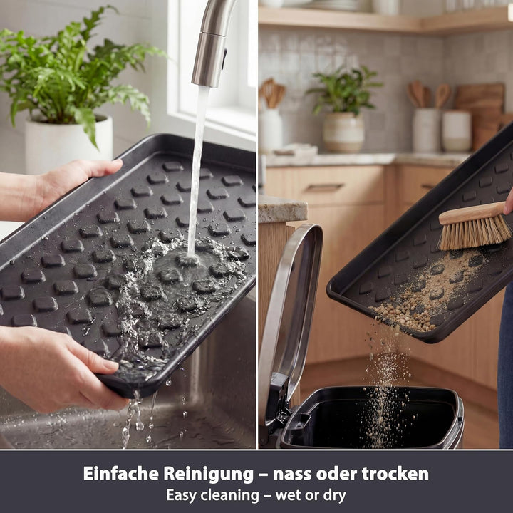 3er Set Schuhabtropfschale 72x35x3,5 cm - Robuste Schuhablage mit hohem Rand - Schuhmatte Abtropfmat