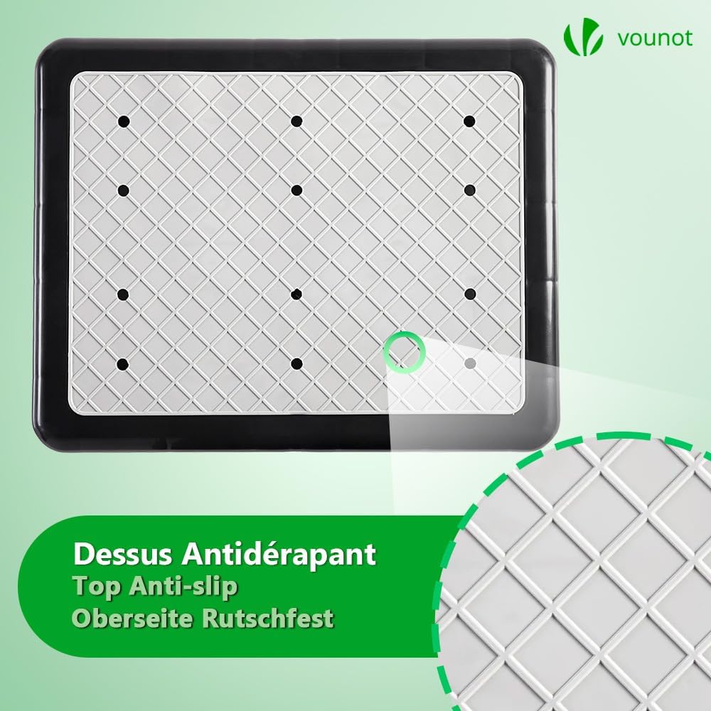 VOUNOT Trittstufe Indoor & Outdoor, rutschfeste und tragbare Fussbank für ältere Menschen, One Step