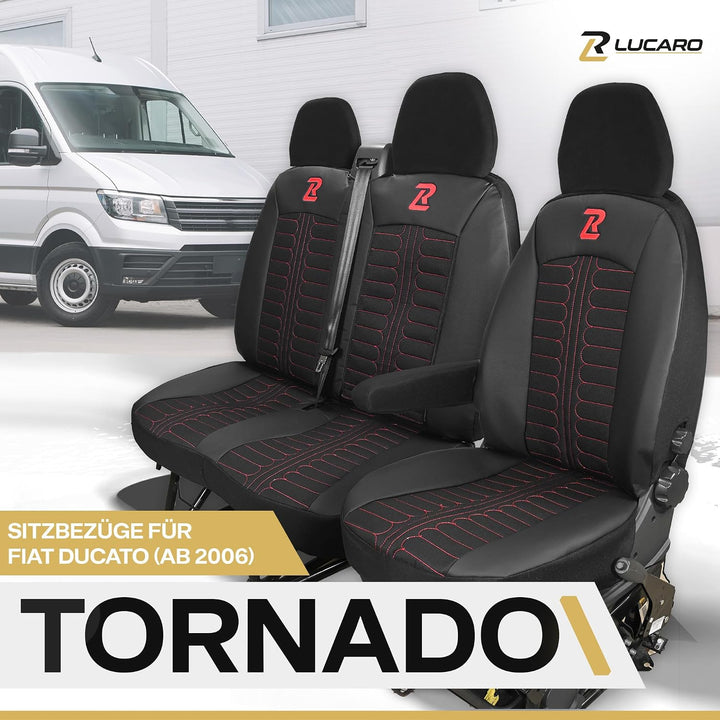 Sitzbezug für FIAT Ducato, Peugeot Boxer, Citroen Jumper, Opel Movano | LUCARO Vordersitzbezug Set 1