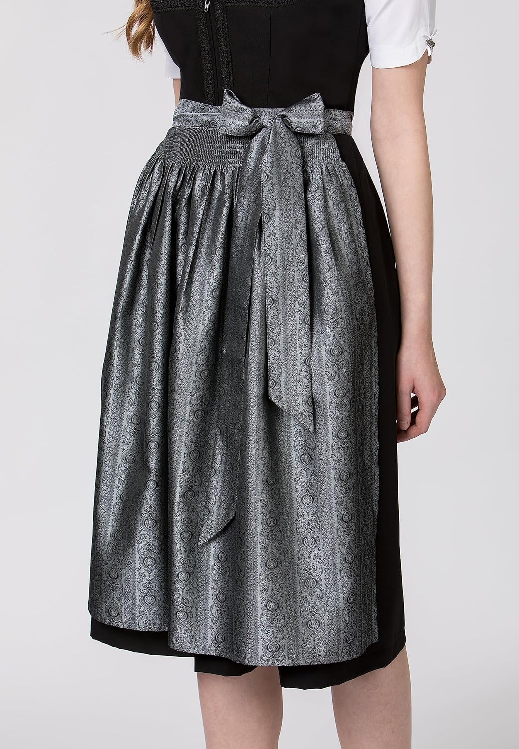Stockerpoint Damen Schürze Corinna Dirndlschürze, grau, Regular