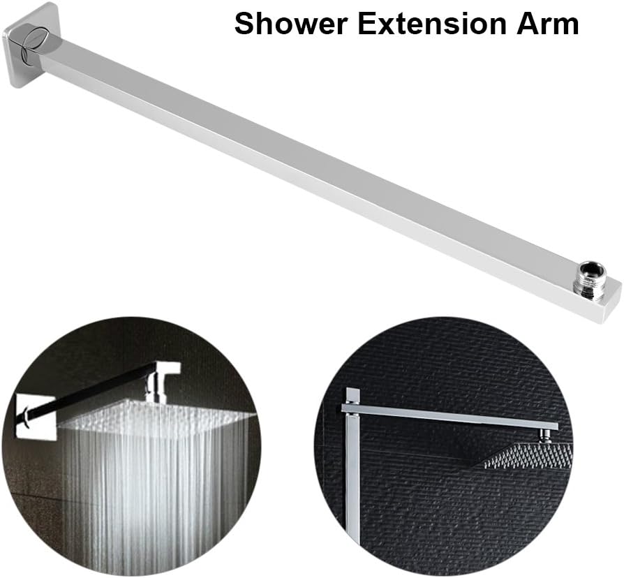 Arm Duscharm, 60cm Edelstahlkonstruktion Wandmontage Dusche Verlängerungsarm Badaufsatz