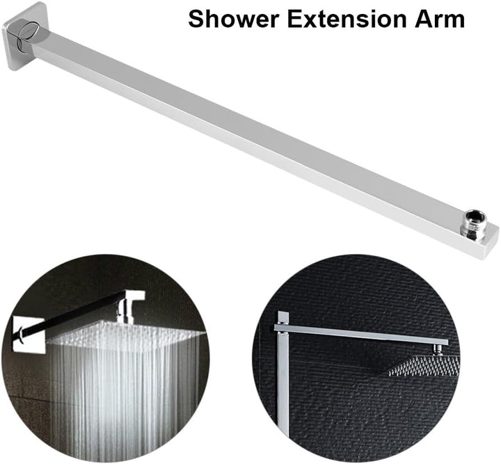 Arm Duscharm, 60cm Edelstahlkonstruktion Wandmontage Dusche Verlängerungsarm Badaufsatz