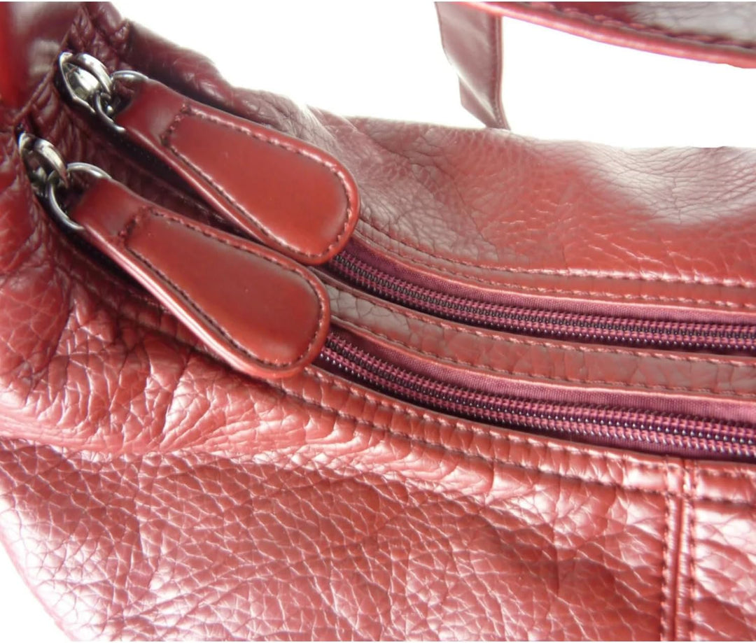 kennydoo Rucksacktasche I 2in1 Damen Rucksack und Handtasche in Einem I Schultertasche einfarbig uni