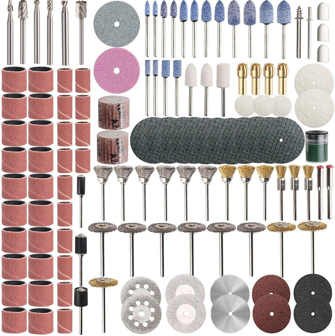 ZFE 217tlg Mehrzweck Zubehörset, Multifunktionswerkzeuge mit 3mm Schaft zum Schneiden, Bohren, Gravi
