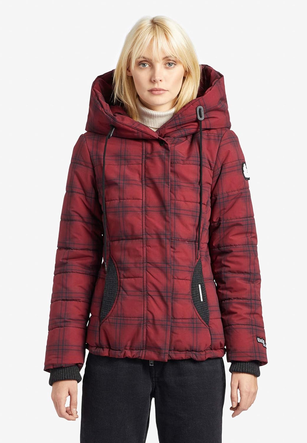 khujo Damen Jacke Eugenia eine leichte Winterjacke Steppjacke mit grosser Kapzue