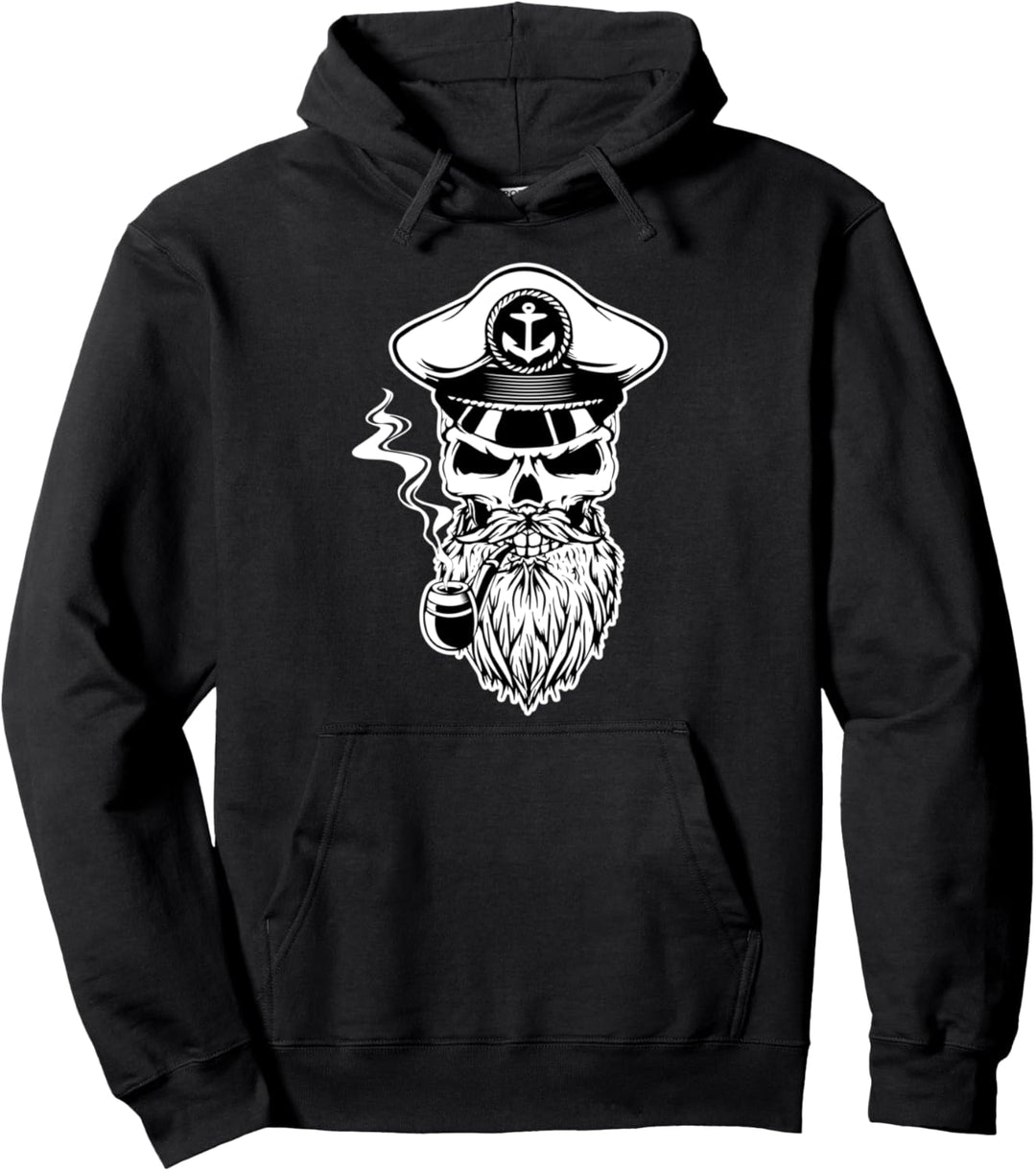 Kapitän Totenkopf Bart Segler Navigator Boot Pullover Hoodie