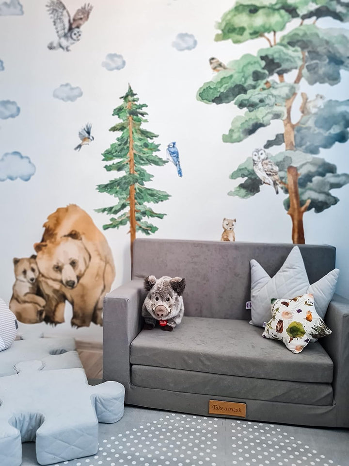 Flumi Personalisierte Kindercouch Kinder Sessel Sofa Schlafsofa jugendzimmer mit Gravur KINDERNAME S