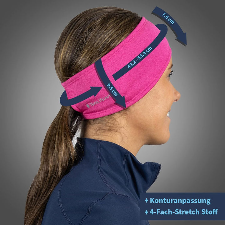 TrailHeads Haarband Damen mit Pferdeschwanz-Öffnung - Feuchtigkeitstransportierendes Stirnband Damen