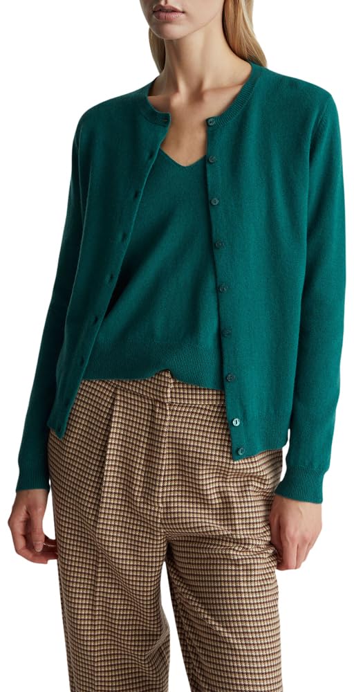 United Colors of Benetton Damen Koreanisches LANGARMTRIKOT XS Grün, XS Grün