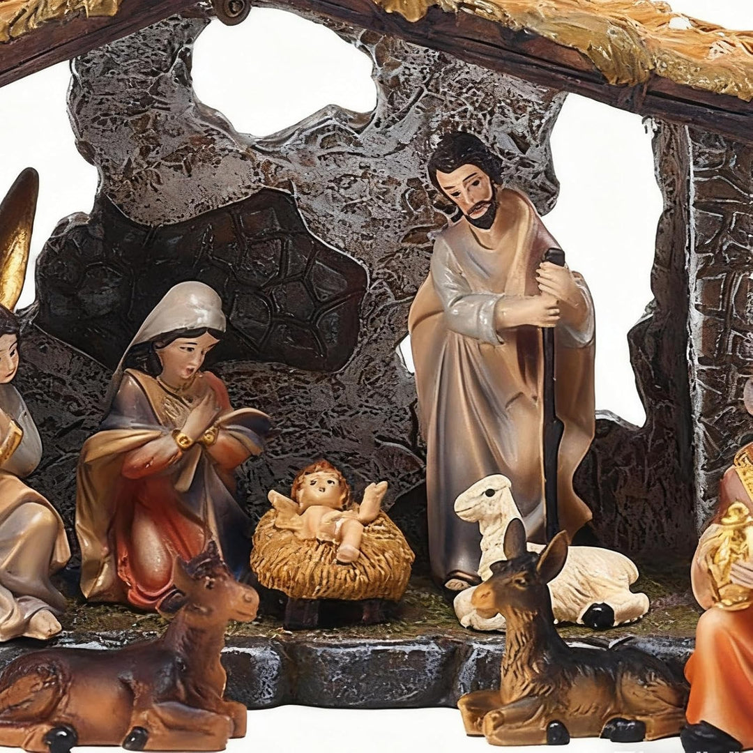 Generisch Krippenfiguren Set | Weihnachtskrippe Komplettset, Krippe Weihnachten, Kinderkrippe Weihna