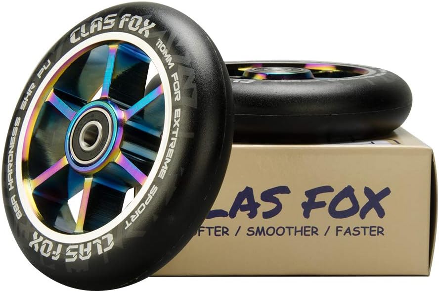 CLAS FOX Pro Stunt Scooter Rollen Roller Räder 110mm EIN Paar mit ABEC-9 Kugellager CNC Metallker (2