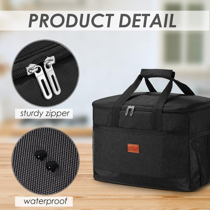 30L Lsolierte Picknick-Kühltasche Kühlbox Faltbar Cooler Bag Isoliertasche Kühlkorb Kühlbox isolierb