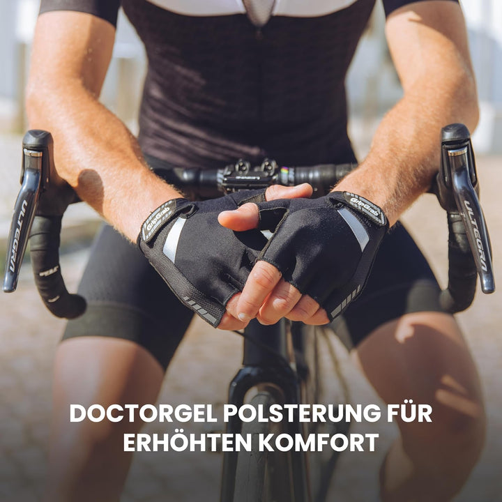 GripGrab SuperGel 6mm DoctorGel Polsterung Kurzfinger Fahrradhandschuhe Dämpfende Fingerlose Sommer